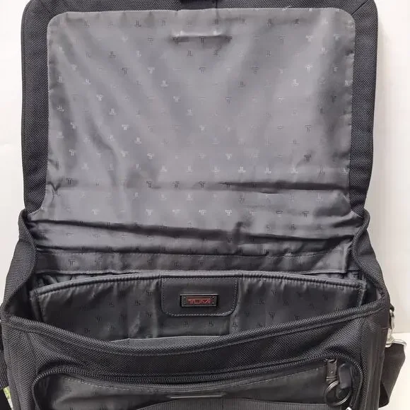 Tumi FXT Ballistic Black Nylon Pushlock Briefcase Messenger Laptop Bag - Picture 11 of 16